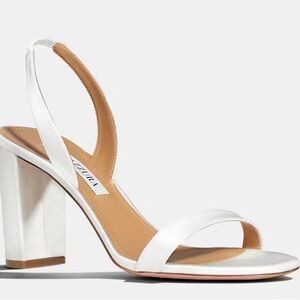 NWT Aquazzura So Nude Block Sandal 85